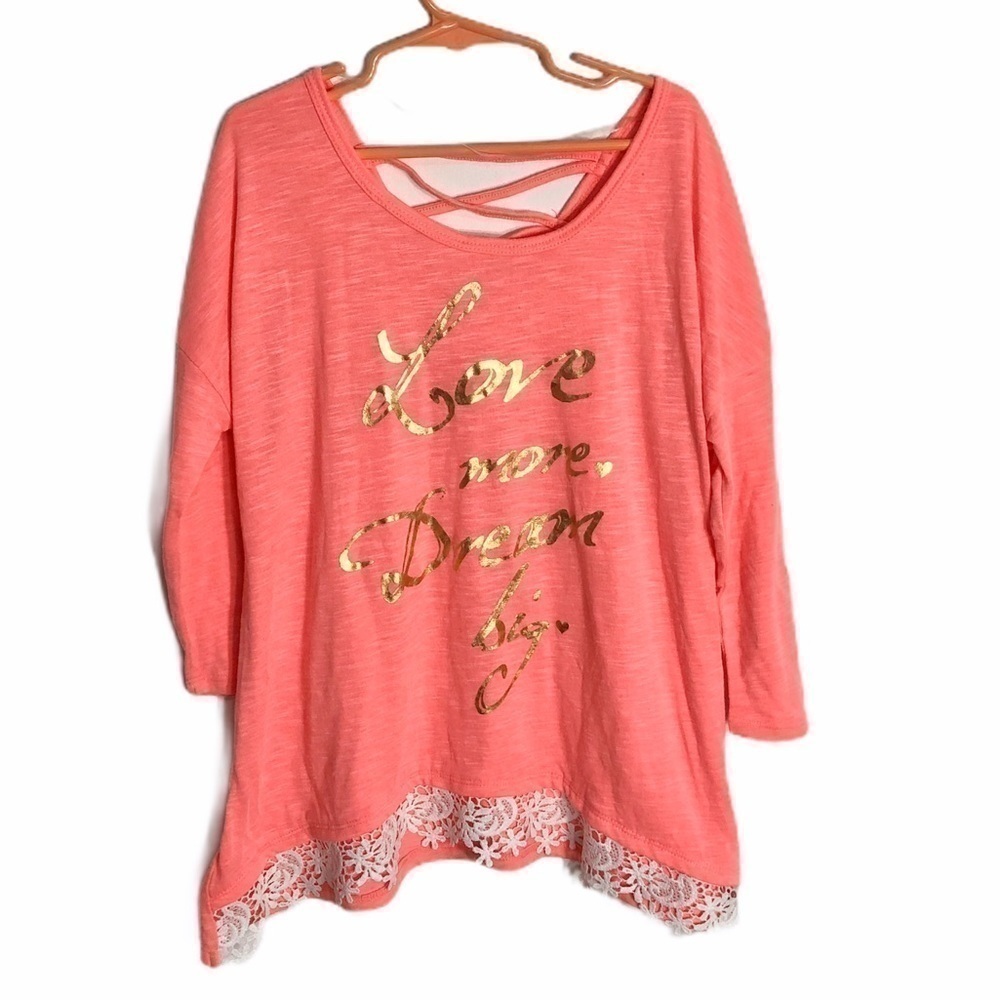 Self Esteem Love More Dream Big Tunic Large
